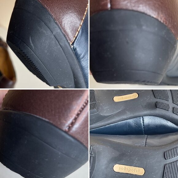 Comfortiva Softspots Posie Flats in Navy / Chocolate Size 8 - Picture 10 of 16